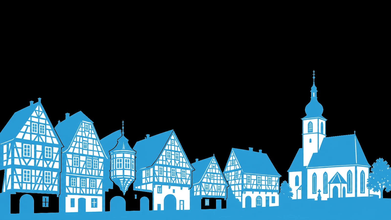 Freigestellte Wahrzeichen-Illustration für Taucha