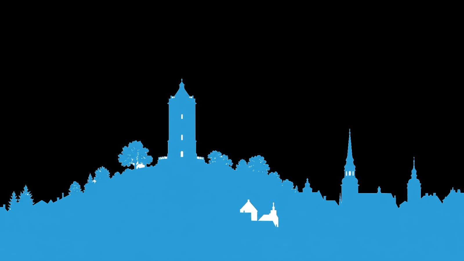 Freigestellte Wahrzeichen-Illustration für Eilenburg