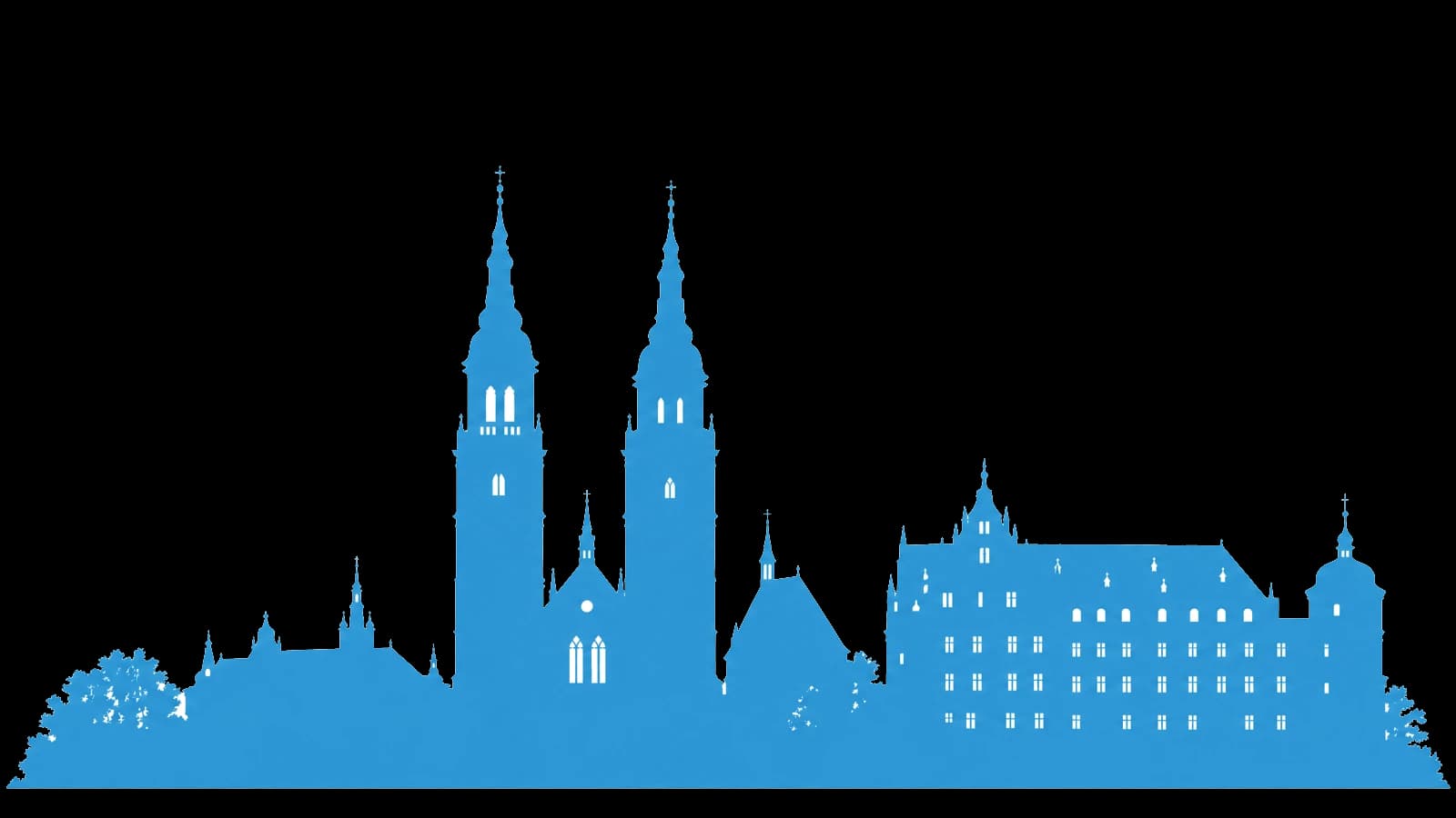 Freigestellte Wahrzeichen-Illustration für Merseburg